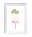 Goldie Ice Cream Toucan A4 Artwork Pink